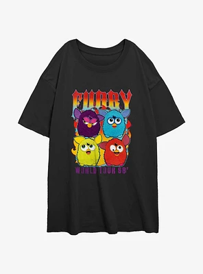 Furby Rock Band Womens Oversized T-Shirt