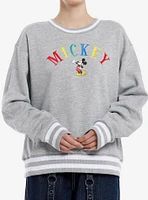 Disney Mickey Mouse Varsity Girls Oversized Sweatshirt