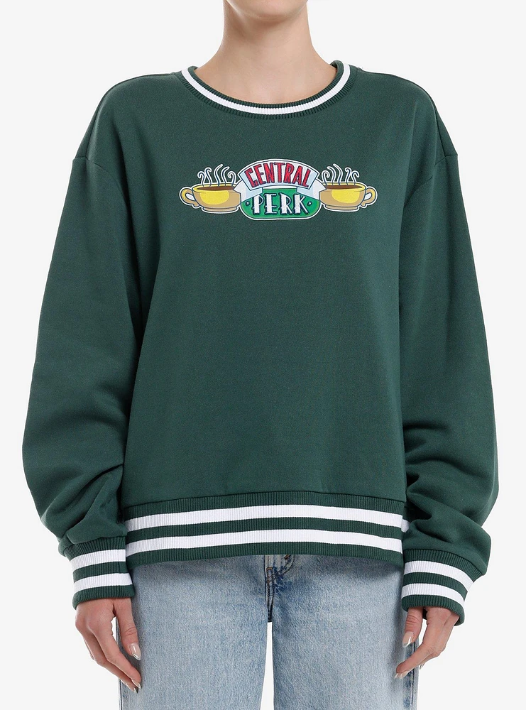 Friends Central Perk Logo Varsity Girls Oversized Sweatshirt