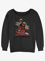 Marvel Deadpool Lady Pool Girls Slouchy Sweatshirt