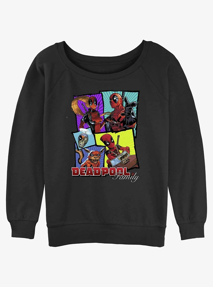 Marvel Deadpool Fam Bam Girls Slouchy Sweatshirt