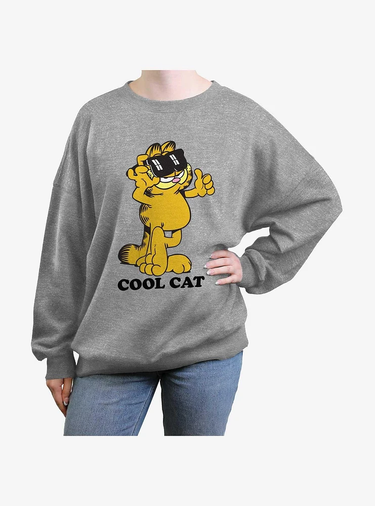 Garfield Cool Cat Womens Oversized Sweatshirt