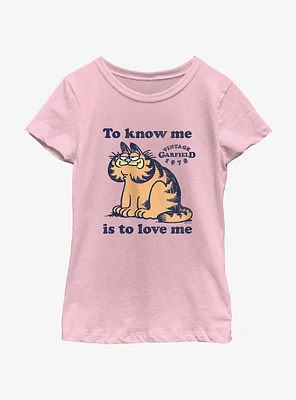 Garfield To Know Me Is Love Youth Girls T-Shirt