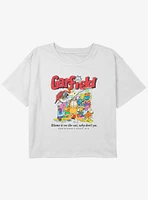 Garfield Don't Blame The Cat Youth Girls Boxy Crop T-Shirt