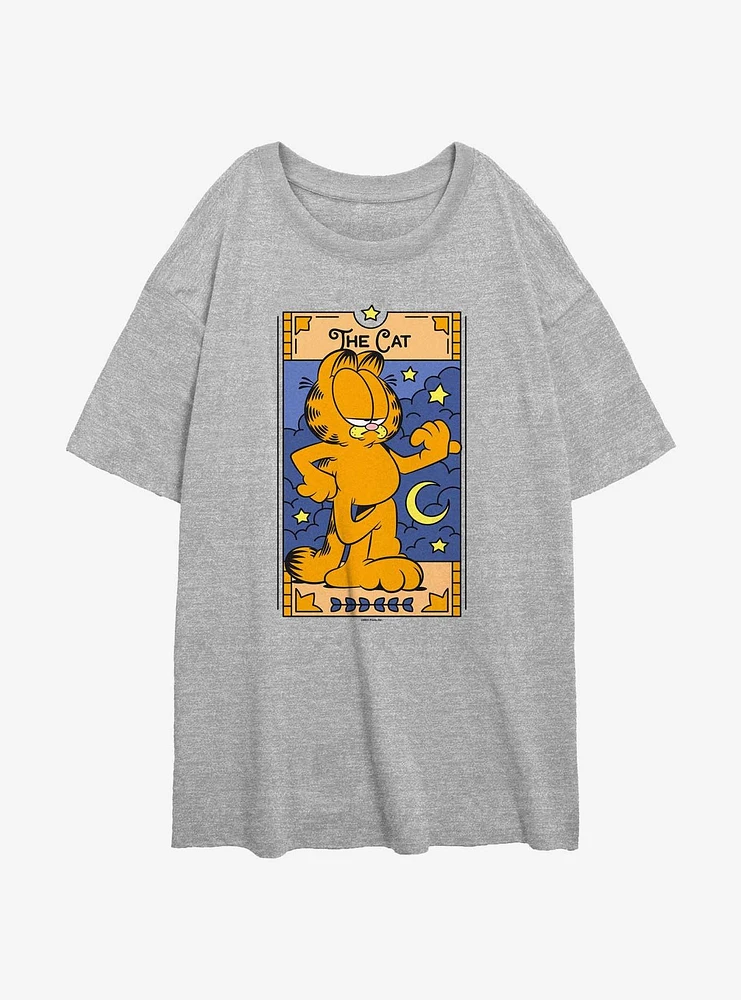 Garfield The Cat Tarot Womens Oversized T-Shirt