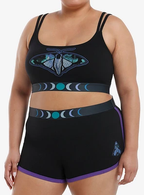 Moon Phase Moth Cami & Shorts Girls Lounge Set Plus