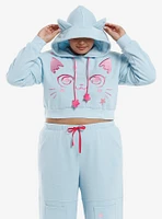 Sweet Society Kawaii Cat Girls Crop Hoodie Plus