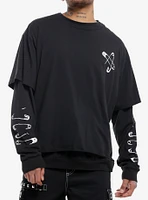 Safety Pins Twofer Long-Sleeve T-Shirt