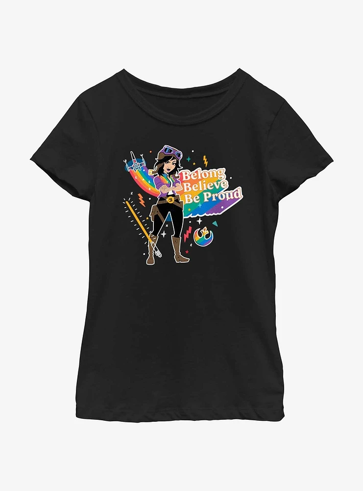 Star Wars Belong Believe Be Proud Youth Girls T-Shirt