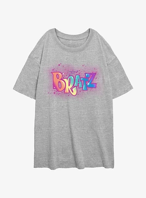 Bratz Rainbow Logo Womens Oversized T-Shirt