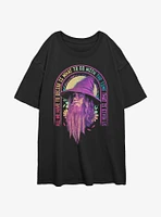 The Lord Of Rings Decide With Time Gandalf Womens Oversized T-Shirt