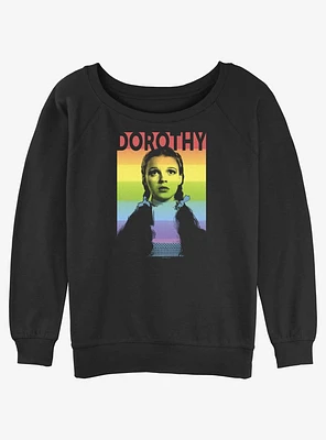 Wizard Of Oz Dorothy Rainbow Womens Slouchy Sweatshirt