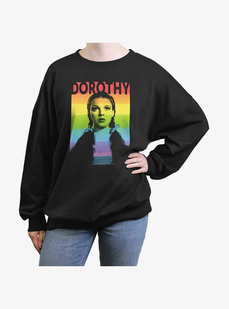 Wizard Of Oz Dorothy Rainbow Womens Oversized Sweatshirt