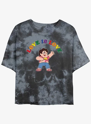 Steven Universe Love Is Womens Tie-Dye Crop T-Shirt