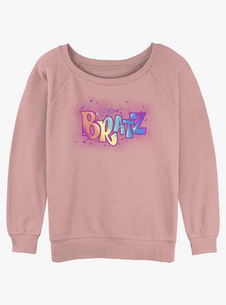 Bratz Rainbow Logo Womens Slouchy Sweatshirt