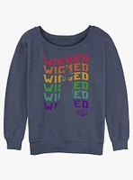 Wizard Of Oz Wicked Rainbow Repeat Womens Slouchy Sweatshirt