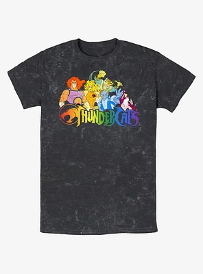 Thundercats Rainbow Cats Mineral Wash T-Shirt