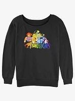 Thundercats Rainbow Cats Womens Slouchy Sweatshirt