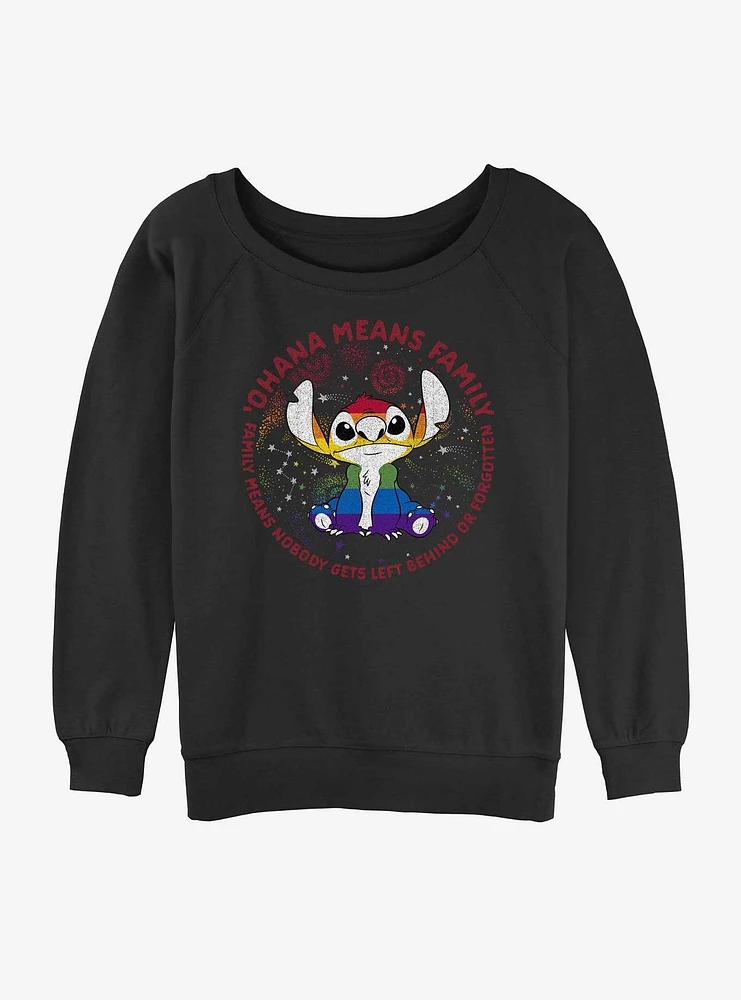 Disney Lilo & Stitch Ohana Means Family Pride Womens Slouchy Sweatshirt