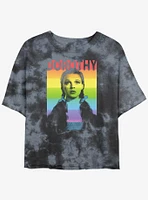 Wizard Of Oz Dorothy Rainbow Womens Tie-Dye Crop T-Shirt