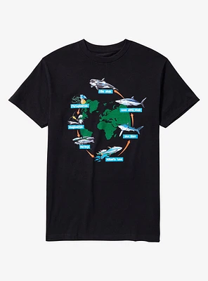 World Sharks Chart T-Shirt