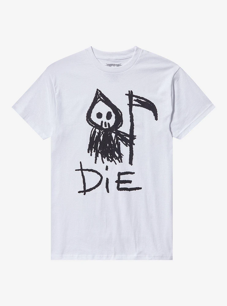 Grim Reaper Die T-Shirt By C[LOATHE]ing