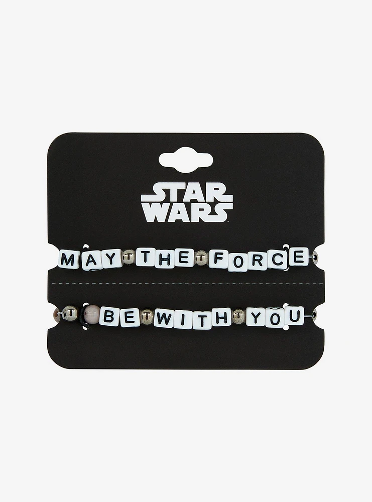 Star Wars May The Force Be With You Bracelet Set