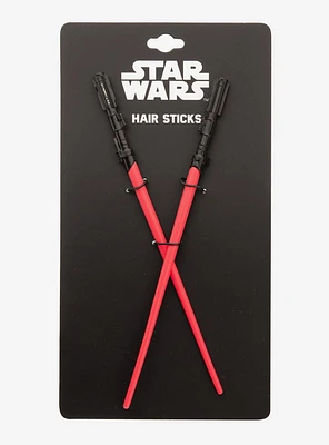 Star Wars Red Lightsaber Glow-In-The-Dark Hair Stick Set