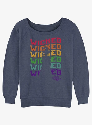The Wizard Of Oz WB Wavy Wicked Silhouette Girls Slouchy Sweatshirt