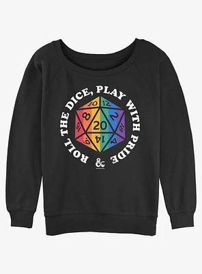 Dungeons & Dragons Roll For Pride Girls Slouchy Sweatshirt