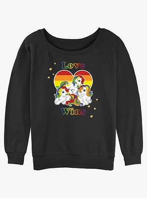My Little Pony Love Wins Girls Slouchy Sweatshirt