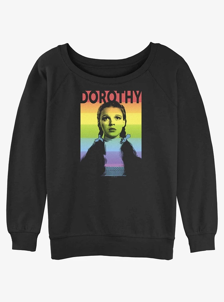 The Wizard Of Oz WB Dorothy Rainbow Girls Slouchy Sweatshirt