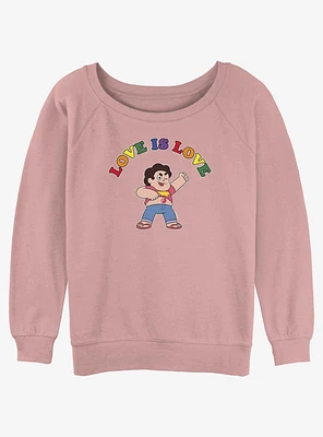 Steven Universe Love Is Girls Slouchy Sweatshirt