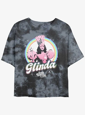 The Wizard Of Oz WB Iridescent Glinda Girls Tie-Dye Crop T-Shirt