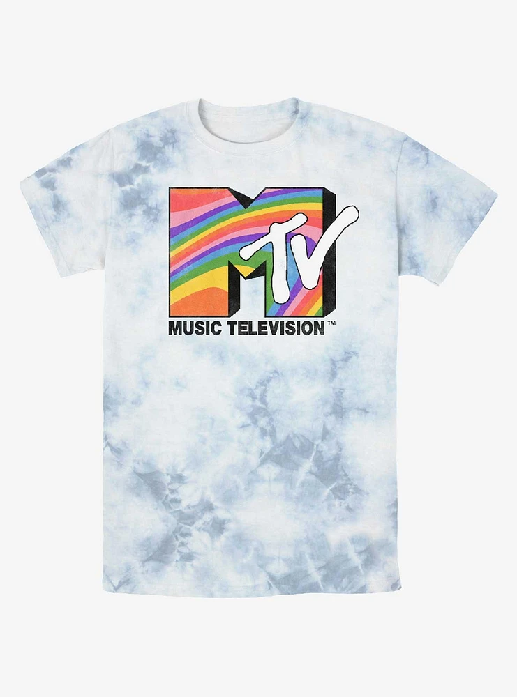 MTV Groovy Rainbow Tie-Dye T-Shirt