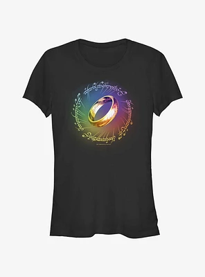 the Lord of Rings Rainbow Ring Girls T-Shirt