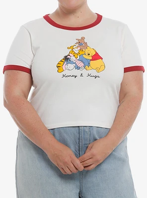 Disney Winnie The Pooh Group Hug Girls Ringer Baby T-Shirt Plus