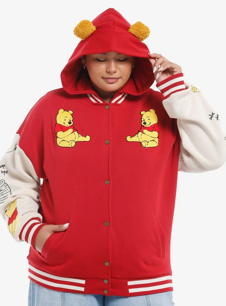 Disney Winnie The Pooh Girls Varsity Jacket Plus