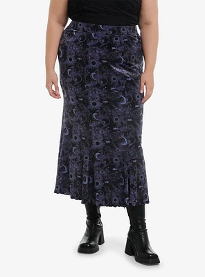 Cosmic Aura Celestial Velvet Mermaid Skirt Plus