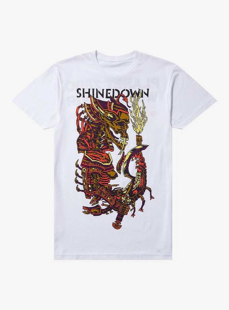 Shinedown Planet Zero Tour Boyfriend Fit Girls T-Shirt