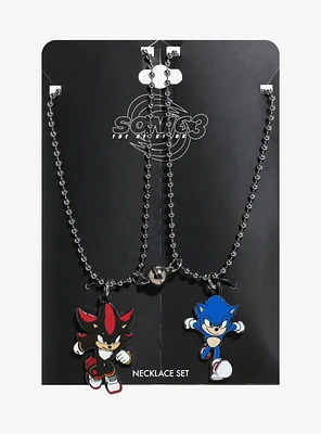 Sonic The Hedgehog 3 Sonic & Shadow Best Friend Necklace Set