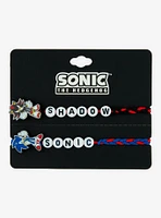 Sonic The Hedgehog Sonic & Shadow Cord Best Friend Bracelet Set