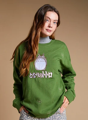 Studio Ghibli® My Neighbor Totoro Embroidered Floral Crewneck - BoxLunch Exclusive