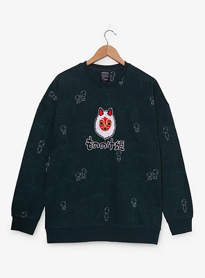 Her Universe Studio Ghibli® Princess Mononoke San's Mask Embroidered Crewneck - BoxLunch Exclusive