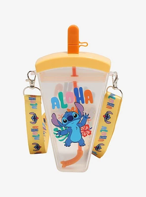 Disney Lilo & Stitch Aloha Stitch Water Bottle with Lanyard