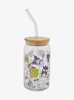 Sanrio Hello Kitty and Friends Character Print Glass Tumbler and Straw — BoxLunch Exclusive