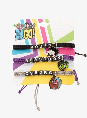 Teen Titans Go! Cord Bracelet Set