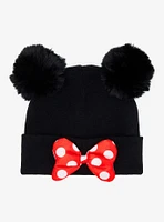 Disney Minnie Mouse Pom Pom Ears Beanie - BoxLunch Exclusive