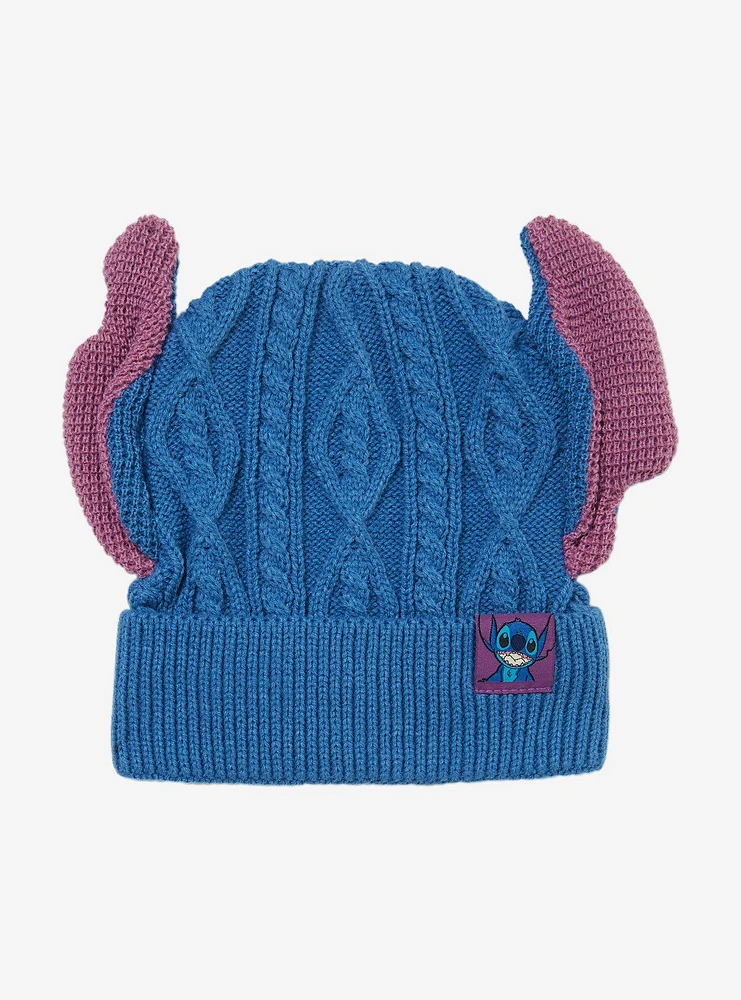 Disney Lilo & Stitch Cable Knit Stitch Ears Beanie