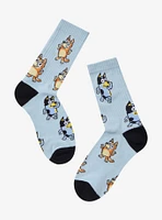 Bluey Bandit & Chilli Allover Print Crew Socks - BoxLunch Exclusive